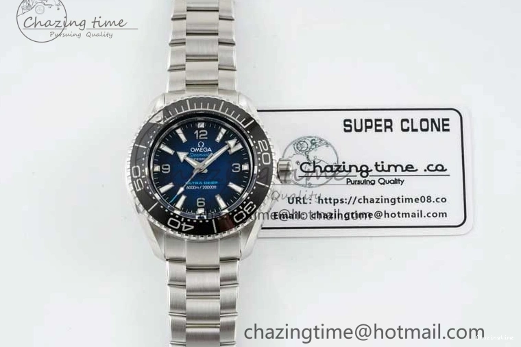 0122 EasyCare Seamaster 6000M Ultra Deep SS SBF 1:1 Best Edition Deep Blue Dial on SS Bracelet A8912 Super Clone 7816